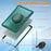 Shockproof Kickstand Case for iPad (2025) / 10.9 (2022) PC+TPU Hand Strap Tablet Cover with Shoulder Strap - Midnight Green - 5