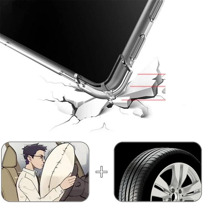 For Samsung Galaxy Tab S7+ / S7 FE / S8+ TPU Tablet Case Reinforced Corners Clear Tablet Cover - 5