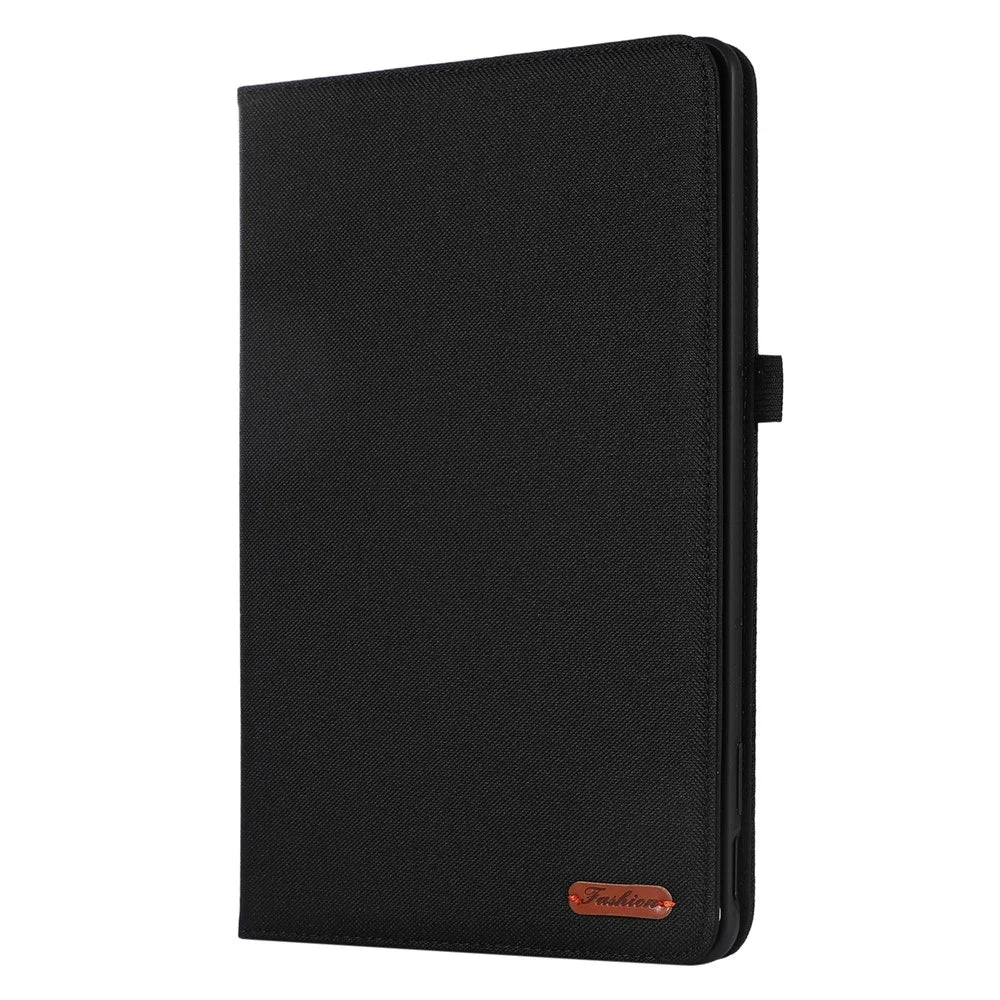 For Google Pixel Tablet Protective Cover Cloth Texture PU Leather Stand Smart Tablet Case with Card Holder - Black - 6