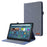 For Amazon Fire Max 11 Stand Tablet Case Cloth Texture PU Leather Smart Cover with Card Holder - Blue - 1