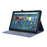 For Amazon Fire Max 11 Stand Tablet Case Cloth Texture PU Leather Smart Cover with Card Holder - Blue - 3