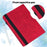 For Amazon Kindle 6 inch (2024) / (2022) PU Leather E-Reader Case Pattern Imprinted Card Holder Stand Cover - Red - 7