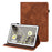 For Google Pixel Tablet PU Leather Tablet Case Card Holder Pattern Imprinted Protective Cover with Stand - Brown - 1