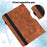 For Google Pixel Tablet PU Leather Tablet Case Card Holder Pattern Imprinted Protective Cover with Stand - Brown - 7