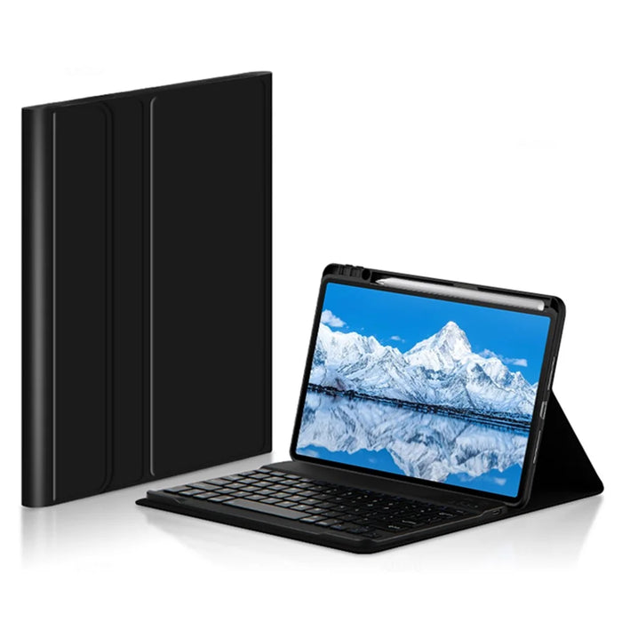 For Huawei Qingyun C7 Leather Stand Tablet Case with Detachable Magnetic Wireless Keyboard (Without Touchpad) - Black - 6