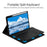 For Huawei Qingyun C7 Leather Stand Tablet Case with Detachable Magnetic Wireless Keyboard (Without Touchpad) - Black - 7