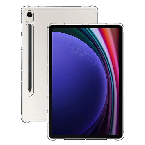For Samsung Galaxy Tab S9 Reinforced Corners Tablet Case Drop-Proof Transparent TPU Cover - 1