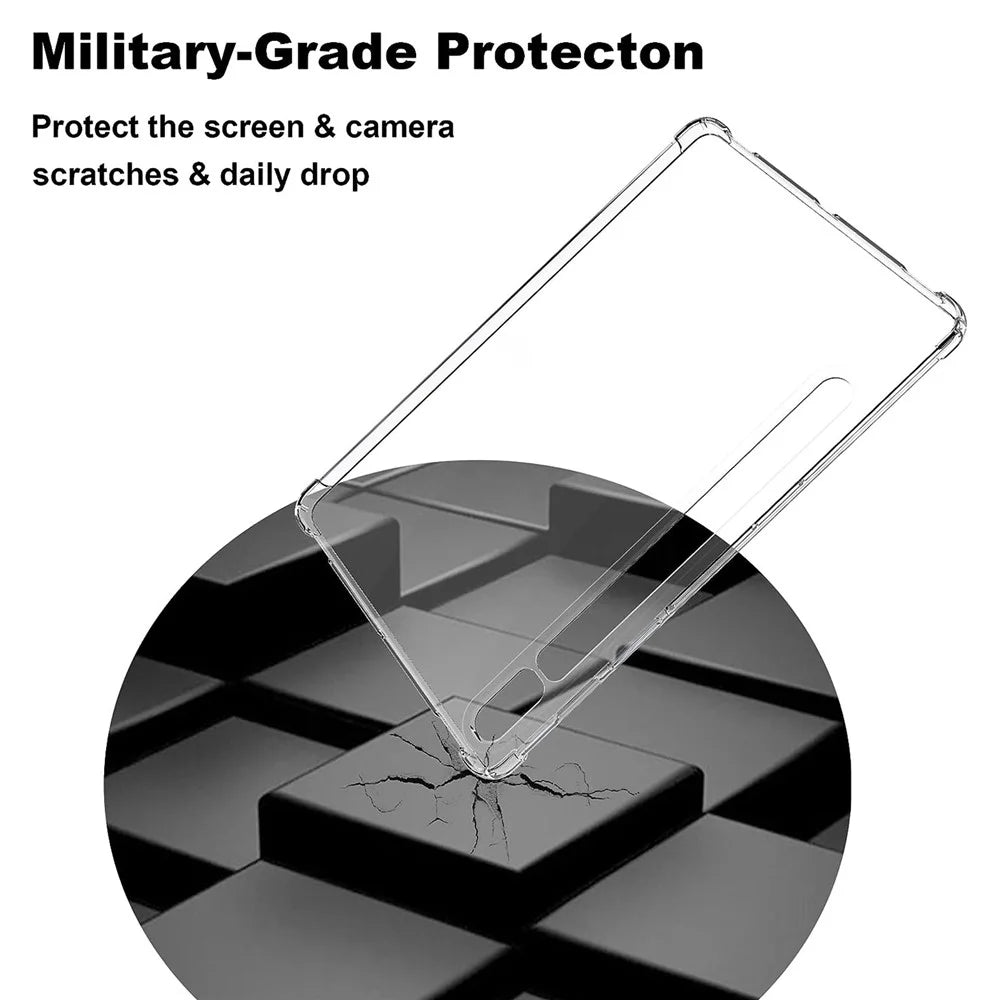 For Samsung Galaxy Tab S9 Reinforced Corners Tablet Case Drop-Proof Transparent TPU Cover - 3