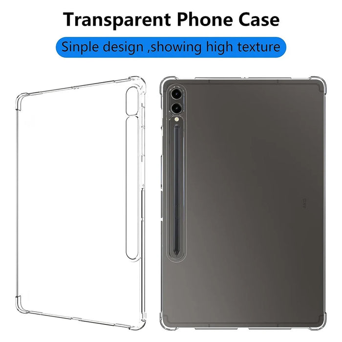 For Samsung Galaxy Tab S9+ TPU Tablet Case Reinforced Corners Shockproof Transparent Tablet Cover - 3