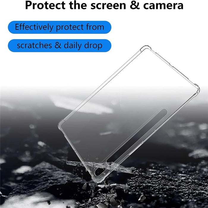 For Samsung Galaxy Tab S9+ TPU Tablet Case Reinforced Corners Shockproof Transparent Tablet Cover - 5