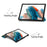 For Samsung Galaxy Tab A9 Tri-fold Stand Tablet Leather Case Pattern Printing Tablet Cover - Apricot Blossom - 4