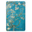 For Samsung Galaxy Tab A9 Tri-fold Stand Tablet Leather Case Pattern Printing Tablet Cover - Apricot Blossom - 7