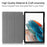 For Samsung Galaxy Tab A9 Tri-fold Stand PU Leather Tablet Case Full Protection Tablet Cover - Black - 2