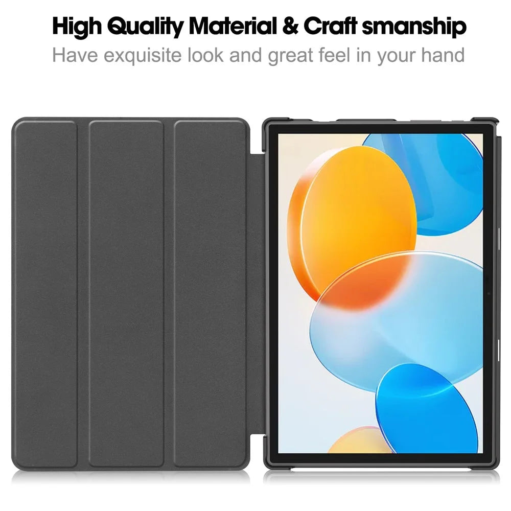 For Teclast M40 / M40 Plus / P20 HD / P20S Tablet Case Tri-fold Stand PU Leather Anti-drop Tablet Cover - Black - 2