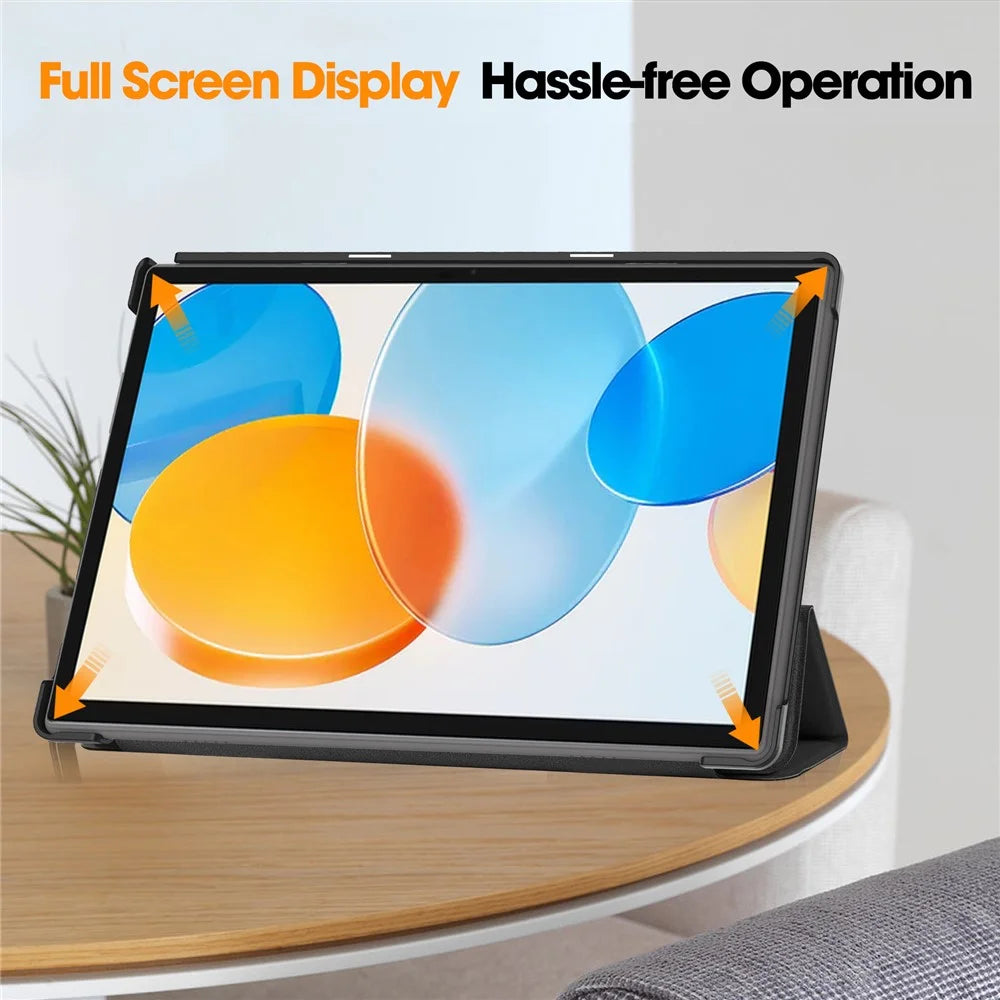 For Teclast M40 / M40 Plus / P20 HD / P20S Tablet Case Tri-fold Stand PU Leather Anti-drop Tablet Cover - Black - 5