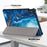 Trifold Stand Cover for Lenovo Tab M10 5G TB-360ZU , PU Leather Pattern Printing Tablet Case with Auto Sleep / Wake - Wave - 6