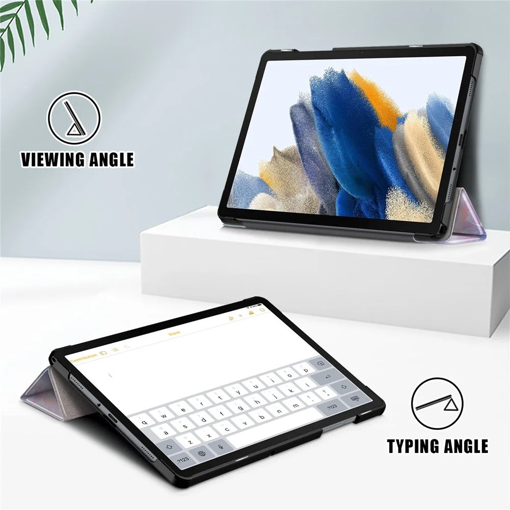 For Samsung Galaxy Tab A11+ / A9+ Leather Stand Cover Pattern Printing Tablet Case - Fantasy Deer - 3