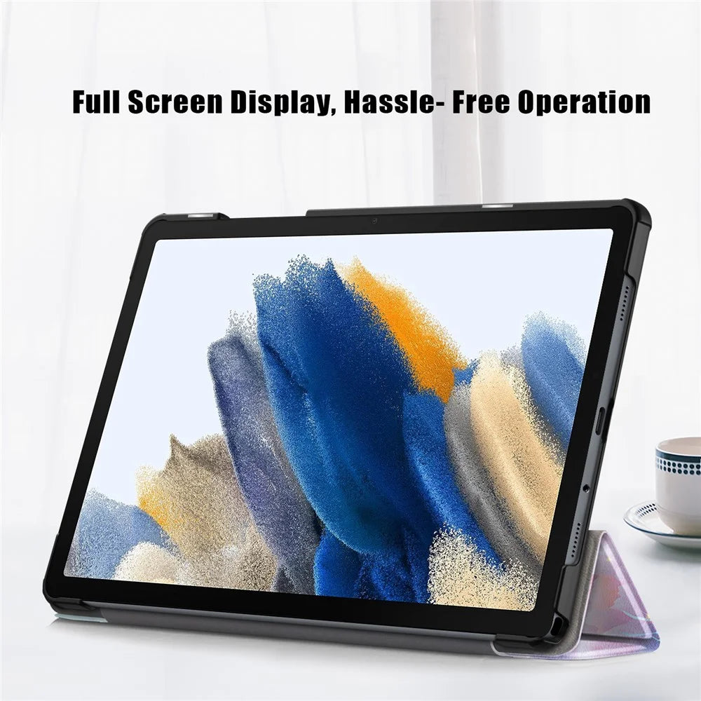 For Samsung Galaxy Tab A11+ / A9+ Leather Stand Cover Pattern Printing Tablet Case - Fantasy Deer - 5