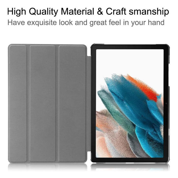 For Samsung Galaxy Tab A9+ Trifold Stand Tablet Case PU Leather Pattern Printing Smart Protective Cover - Starry Sky - 2