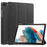 For Samsung Galaxy Tab A9+ PU Leather Tablet Case Tri-Fold Stand Cover with Auto Sleep / Wake - Black - 1