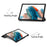 For Samsung Galaxy Tab A9+ PU Leather Tablet Case Tri-Fold Stand Cover with Auto Sleep / Wake - Black - 3
