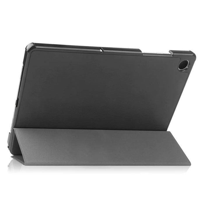 For Samsung Galaxy Tab A9+ PU Leather Tablet Case Tri-Fold Stand Cover with Auto Sleep / Wake - Black - 5