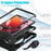 For Samsung Galaxy Tab S10 Lite / S10 FE / S9 FE / S9 / S8 / S7 PC+Silicone Case Rotating Kickstand Tablet Cover with Shoulder Strap - Black+Black - 4