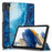 For Samsung Galaxy Tab A11 / A9 Tri-fold Stand Tablet Leather Case Pattern Printing Tablet Cover - Wave - 1