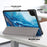 For Samsung Galaxy Tab A11 / A9 Tri-fold Stand Tablet Leather Case Pattern Printing Tablet Cover - Wave - 5