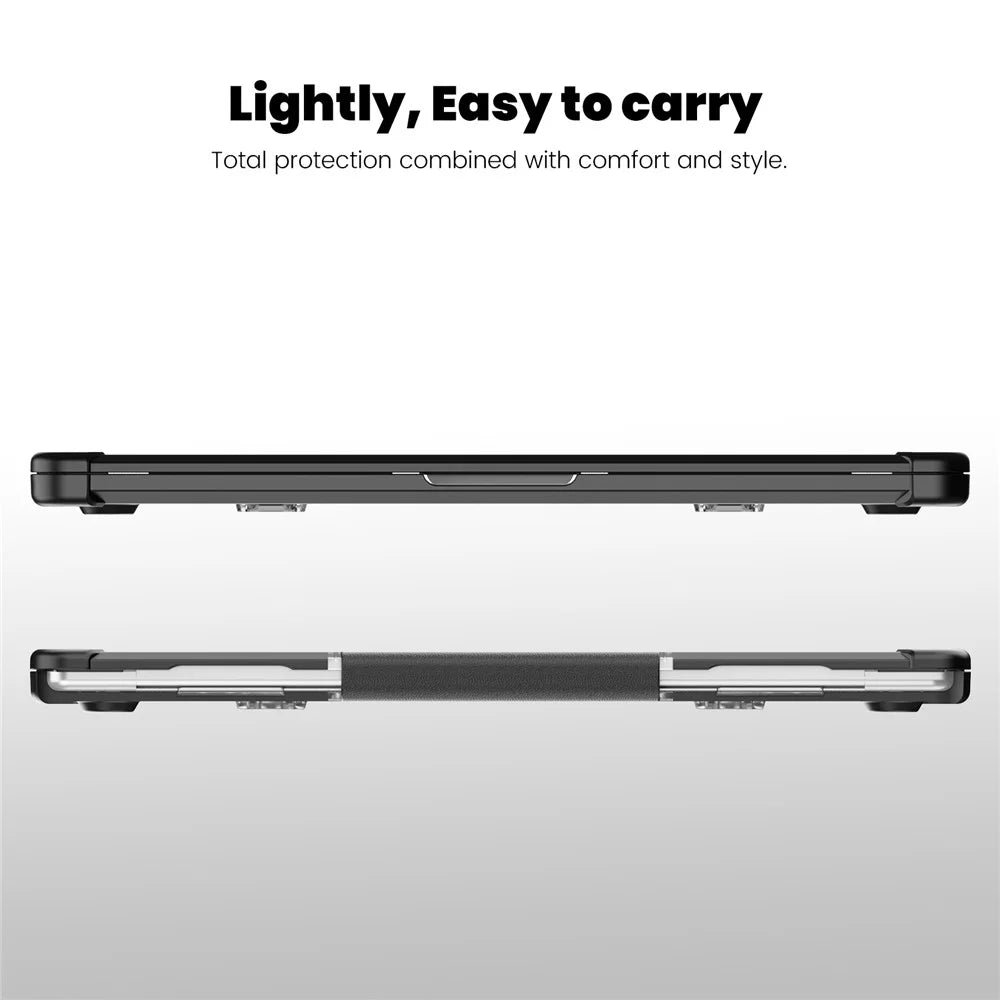 For Macbook Air 15 inch (2026) A3448 / (2025) A3241 / (2024) A311 / (2023) A2941 PC+TPU Laptop Case Heat Dissipation Kickstand Non-Slip Notebook Cover - Black - 7