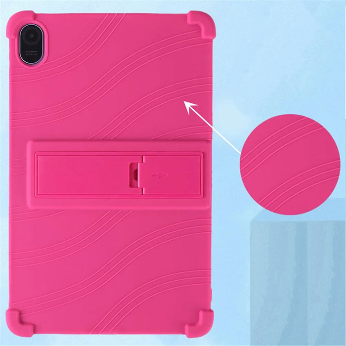 For Blackview Tab 11 WiFi Tablet Silicone Case PC Kickstand Anti-drop Corner Tablet Cover - Black - 4