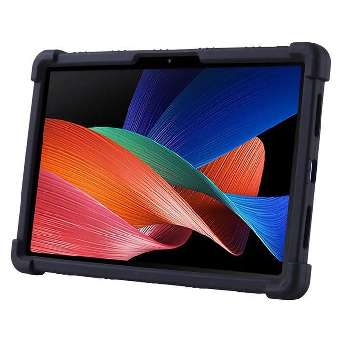 For TCL Tab 11 Silicone Tablet Case PC Kickstand Thickened Corner Protective Tablet Cover - Dark Blue - 2