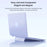 For MacBook Air 13 inch (2013-2017) A1466 / (2010-2012) A1369 Laptop Case Heat Dissipation Kickstand PC Cover - Purple - 4