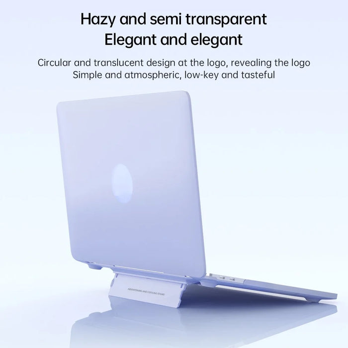 For MacBook Air 13 inch (2013-2017) A1466 / (2010-2012) A1369 Laptop Case Heat Dissipation Kickstand PC Cover - Purple - 4