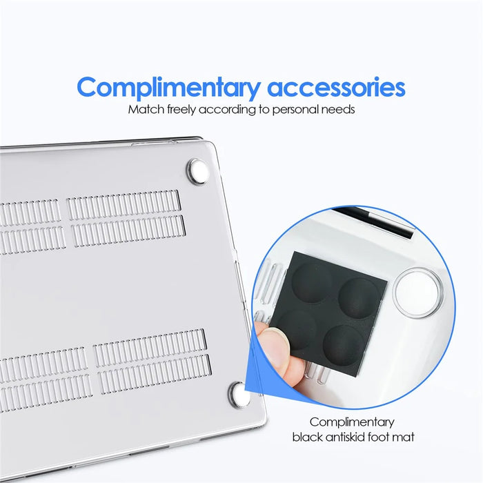 LENTION For Macbook Air 15 inch (2026) A3448 / (2025) A3241 / (2024) A311 / (2023) A2941 Hard PC Case Full Protection Anti-Scratch Laptop Cover - 5