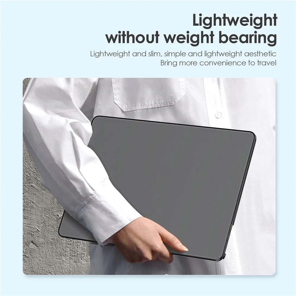 LENTION Matte Hard PC Case for Macbook Air 15 inch (2026) A3448 / (2025) A3241 / (2024) A311 / (2023) A2941 Lightweight Shockproof Laptop Cover - Transparent Black - 3