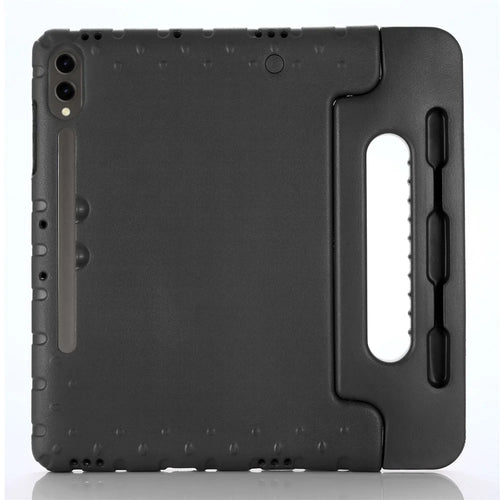 For Samsung Galaxy Tab S9+ / S9 FE+ EVA Tablet Protective Case Handle Kickstand Drop-Proof Cover - Black - 1