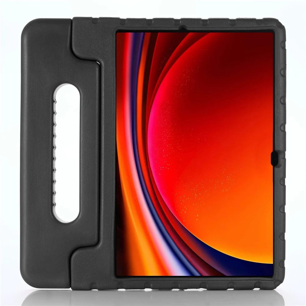 For Samsung Galaxy Tab S9+ / S9 FE+ EVA Tablet Protective Case Handle Kickstand Drop-Proof Cover - Black - 2