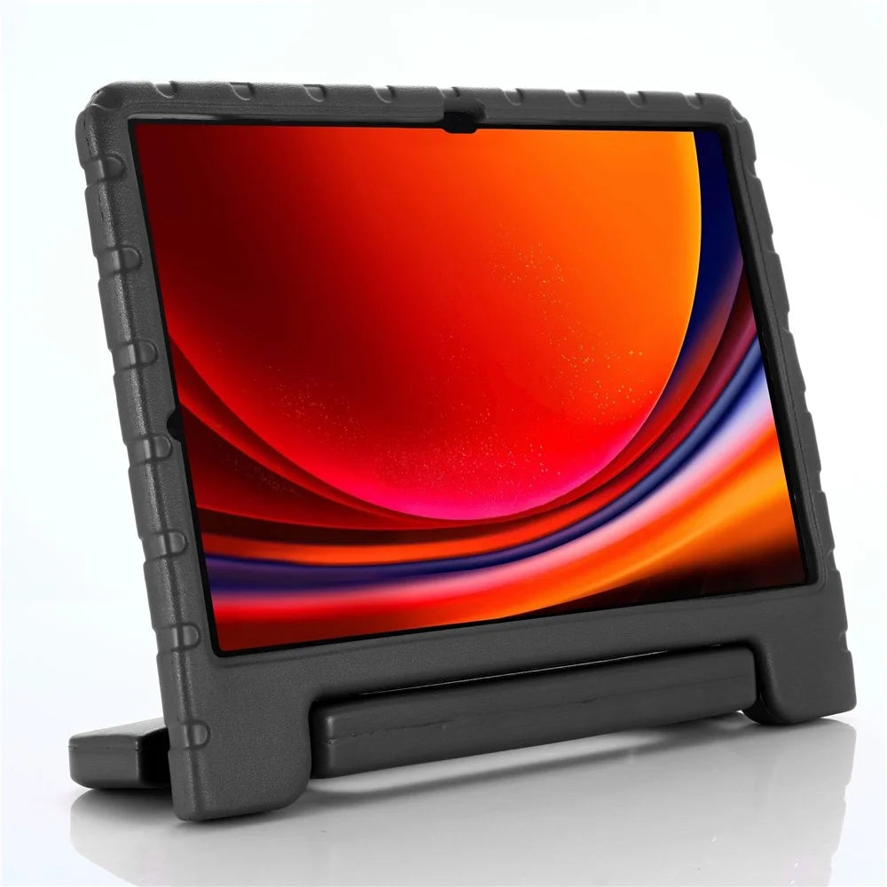 For Samsung Galaxy Tab S9+ / S9 FE+ EVA Tablet Protective Case Handle Kickstand Drop-Proof Cover - Black - 3