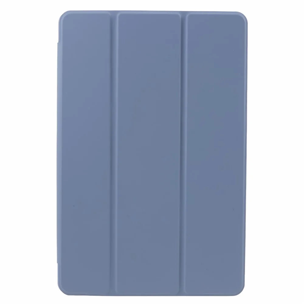 For Samsung Galaxy Tab S9 PU+Matte TPU Tablet Case Anti-Drop Protective Cover with Tri-Fold Stand - Baby Blue - 2