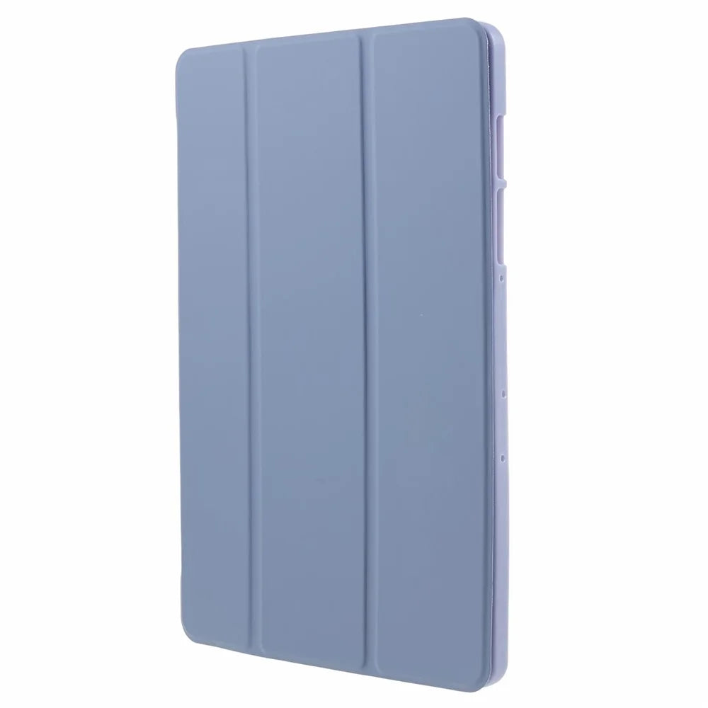 For Samsung Galaxy Tab S9 PU+Matte TPU Tablet Case Anti-Drop Protective Cover with Tri-Fold Stand - Baby Blue - 4