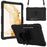Anti-scratch Silicone + PC Tablet Case for Samsung Galaxy Tab S9 Butterfly Shape Kickstand Cover with Shoulder Strap - Black - 1
