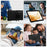 Anti-scratch Silicone + PC Tablet Case for Samsung Galaxy Tab S9 Butterfly Shape Kickstand Cover with Shoulder Strap - Black - 3
