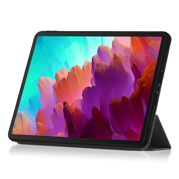 Tablet Case for Lenovo Xiaoxin Pad Pro 12.7 inch , Trifold Stand PU Leather Auto Sleep  /  Wake Smart Cover - Black - 5