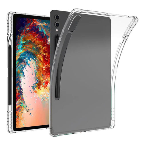 For Samsung Galaxy Tab S9 Ultra Transparent Cover TPU Tablet Case Reinforced Corners Shell with Pen Slot - 1