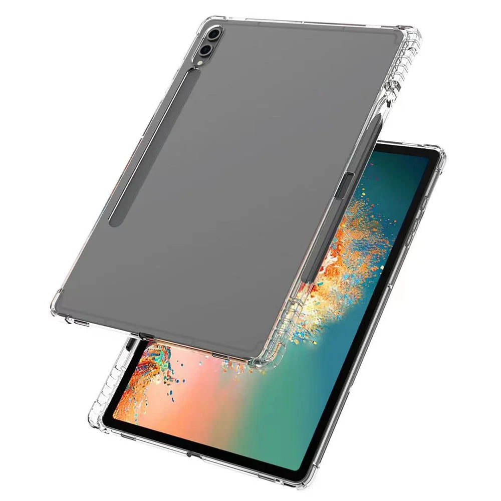 For Samsung Galaxy Tab S9 Ultra Transparent Cover TPU Tablet Case Reinforced Corners Shell with Pen Slot - 3