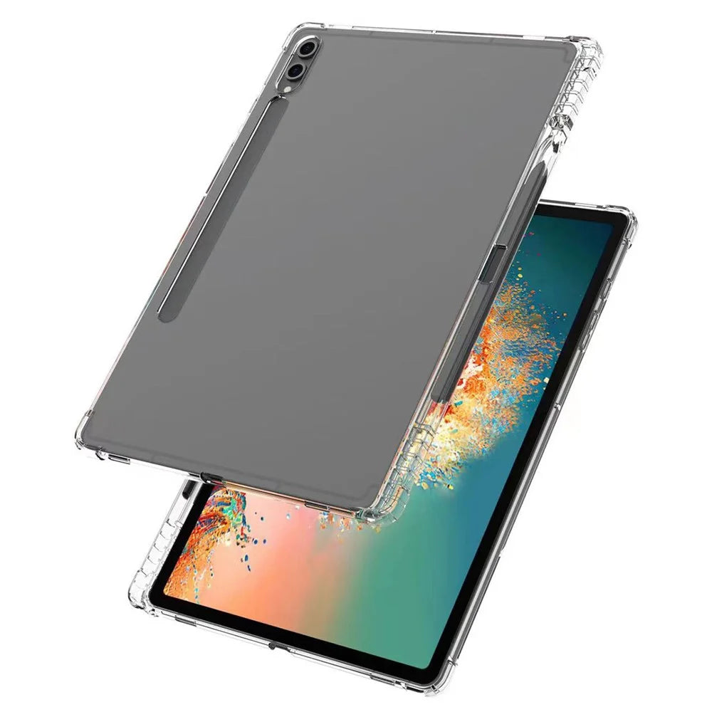 For Samsung Galaxy Tab S9+ TPU Tablet Case Reinforced Corners Transparent Protection Cover with Pen Slot - 3