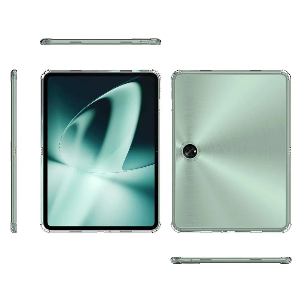 For OnePlus Pad Transparent TPU Tablet Case Reinforced Corners Anti-drop Tablet Cover - 3
