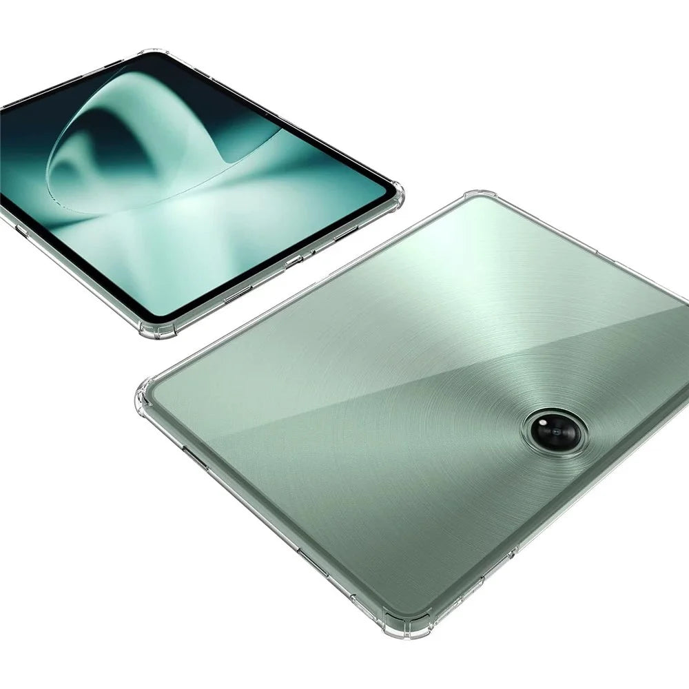 For OnePlus Pad Transparent TPU Tablet Case Reinforced Corners Anti-drop Tablet Cover - 5