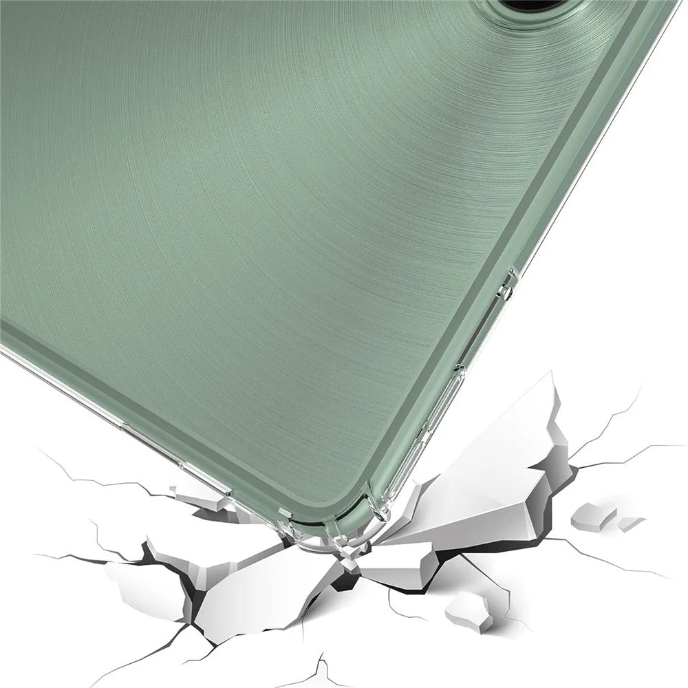 For OnePlus Pad Transparent TPU Tablet Case Reinforced Corners Anti-drop Tablet Cover - 6